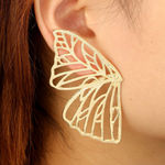 Buy Ferosh Satine Butterfly Gold Earrings - Purplle