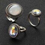 Buy Ferosh Allira Oxidized Silver Ring Set - Purplle