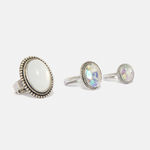 Buy Ferosh Allira Oxidized Silver Ring Set - Purplle