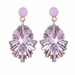 Buy Ferosh Crisiant Pink Rhinestone Earrings - Purplle