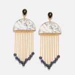 Buy Ferosh Dinara Blue Charm Earrings - Purplle