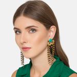 Buy Ferosh Designer Gohar Golden Earrings - Purplle
