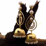 Buy Ferosh Ibriz Pearl Jhumki Earrings - Purplle