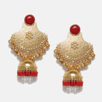 Buy Ferosh Nudara Pearl Red Earrings - Purplle