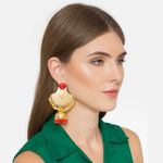 Buy Ferosh Nudara Pearl Red Earrings - Purplle