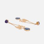 Buy Ferosh Tanishka Purple Dangler Earrings - Purplle