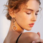 Buy Ferosh Rayie Intertwined Golden Earrings - Purplle
