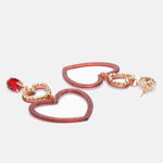 Buy Ferosh Aimee Heart Earrings - Purplle