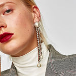 Buy Ferosh Marge Rhinestone Drop Earrings - Purplle
