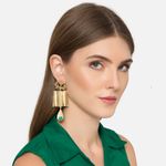 Buy Ferosh Olivine Golden Drop Earrings - Purplle