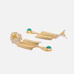Buy Ferosh Olivine Golden Drop Earrings - Purplle