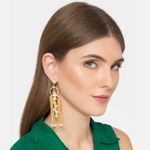 Buy Ferosh Pariza Pearl Gold Drop Earrings - Purplle