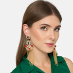 Buy Ferosh Merah Chained Drop Earrings - Purplle