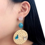 Buy Ferosh Mysie Cane Earrings - Purplle
