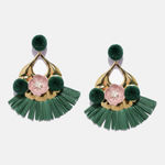 Buy Ferosh Clavel Emerald Green Earrings - Purplle