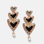 Buy Ferosh Chiara Heart-Trio Drop Earrings - Purplle