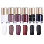 Buy NICOLE DIARY Nail Polish Matte Effect Manicure Nail Art Lacquer Varnish Polish (NDPM01) (9 ml) - Purplle