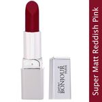 Buy Bonjour Paris Premium Super-Matt Lipstick (Matt Reddish Pink) (4.2 g) - Purplle
