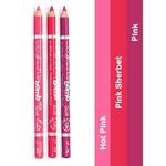 Buy Color Fever Lip Liner Budget Pack - Pink / Pink Sherbet / Hot Pink - Sharpener (5.7 g) - Purplle