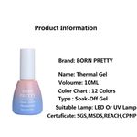Buy BORN PRETTY Thermal Nail Gel Polish 3 in 1 Temperature Color Changing Nail Art Soak Off UV Gel Varnish Long Lasting Gel (BP-11) (10 ml) - Purplle