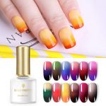 Buy BORN PRETTY Thermal Nail Gel Polish 3 in 1 Temperature Color Changing Nail Art Soak Off UV Gel Varnish Long Lasting Gel (BP-DT03) (6 ml) - Purplle