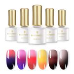 Buy BORN PRETTY Thermal Nail Gel Polish 3 in 1 Temperature Color Changing Nail Art Soak Off UV Gel Varnish Long Lasting Gel (BP-DT03) (6 ml) - Purplle