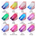 Buy BORN PRETTY Thermal Nail Polish Temperature Color Changing Nail Art Varnish Manicure Varnish Long Lasting Poilsh12 Colors (BP-LD08) (6 ml) - Purplle