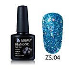 Buy Elite99 Diamond Glitter UV Gel Varnish Shiny Sequins Soak Off Gel Nail Polish Vernis Semi Permanent Nail Art Manicure Gel (E99-ZSJ04) (10 ml) - Purplle