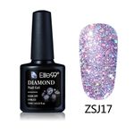 Buy Elite99 Diamond Glitter UV Gel Varnish Shiny Sequins Soak Off Gel Nail Polish Vernis Semi Permanent Nail Art Manicure Gel (E99-ZSJ17) (10 ml) - Purplle