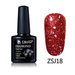 Buy Elite99 Diamond Glitter UV Gel Varnish Shiny Sequins Soak Off Gel Nail Polish Vernis Semi Permanent Nail Art Manicure Gel (E99-ZSJ18) (10 ml) - Purplle