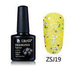 Buy Elite99 Diamond Glitter UV Gel Varnish Shiny Sequins Soak Off Gel Nail Polish Vernis Semi Permanent Nail Art Manicure Gel (E99-ZSJ19) 10 ml) - Purplle