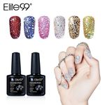 Buy Elite99 Diamond Glitter UV Gel Varnish Shiny Sequins Soak Off Gel Nail Polish Vernis Semi Permanent Nail Art Manicure Gel (E99-ZSJ24) (10 ml) - Purplle