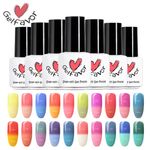 Buy Gelfavor Nail Polish Hybrid varnish French Manicure UV Led Gel Nail Polish Nail Art base top Primer Temperature color change (GF-T07) (7 ml) - Purplle