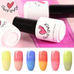 Buy Gelfavor Nail Polish Hybrid varnish French Manicure UV Led Gel Nail Polish Nail Art base top Primer Temperature color change (GF-T07) (7 ml) - Purplle