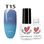 Buy Gelfavor Nail Polish Hybrid varnish French Manicure UV Led Gel Nail Polish Nail Art base top Primer Temperature color change (GF-T15) (7 ml) - Purplle