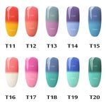 Buy Gelfavor Nail Polish Hybrid varnish French Manicure UV Led Gel Nail Polish Nail Art base top Primer Temperature color change (GF-T15) (7 ml) - Purplle