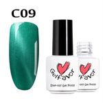 Buy GELFVOR Gel Nail Polish Nail Art Cat Eyes Magnet UV Semi Permanent Gel Polish Base top Coat Extension For Manicure Design (GF-C09) (7 ml) - Purplle