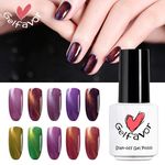 Buy GELFVOR Gel Nail Polish Nail Art Cat Eyes Magnet UV Semi Permanent Gel Polish Base top Coat Extension For Manicure Design (GF-C09) (7 ml) - Purplle