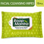 Buy Roop Mantra Herbal Facial Wipes (15 Wipes) Parabens & Alcohol Free - Purplle