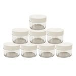 Buy Avnii Organic's Cosmetics Shan Jars, Capacity , with Beautiful White Lids, For Lip Balms, DIY Skin Care , Pack Of 8 (15 g) - Purplle