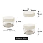 Buy Avnii Organic's Cosmetics Shan Jars, Capacity , with Beautiful White Lids, For Lip Balms, DIY Skin Care , Pack Of 8 (15 g) - Purplle