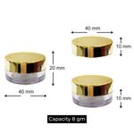 Buy Avnii Organic's Cosmetics Shan Jars, Capacity , with Very Beautiful Gold Lids, For Lip Balms, DIY Skin Care , Pack Of 10 (8 g) - Purplle