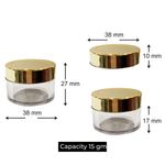 Buy Avnii Organic's Cosmetics Shan Jars, Capacity , with Very Beautiful Gold Lids, For Lip Balms, DIY Skin Care, Pack Of 8 (15 g) - Purplle