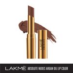 Buy Lakme Absolute Argan Oil Lip Color - Burnt Brown (3.4 g) - Purplle