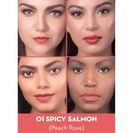 Buy SUGAR Cosmetics Click Me Up Velvet Lipstick - 01 Spicy Salmon (Peach Rose) - Purplle