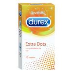 Buy Durex Condoms, Extra Dots- 10s - Purplle