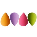 Buy Ministry of Makeup Beauty Blender Puff Sponge Egg Shape - 4pcs Orange purple pink green colour/shape/size may vary - Purplle