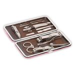 Buy Ministry of Makeup Manicure Pedicure 11 Tools Set Nail Clippers Stainless Steel Professional Nail Scissors Grooming Kits, Nail Tools with Leather Case - Purplle