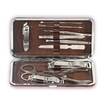 Buy Ministry of Makeup Manicure Pedicure 11 Tools Set Nail Clippers Stainless Steel Professional Nail Scissors Grooming Kits, Nail Tools with Leather Case - Purplle