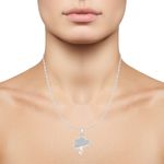 Buy Srikara Alloy Rhodium Plated CZ / AD Tree Fashion Jewellery Pendant with Chain - SKP2542R - Purplle